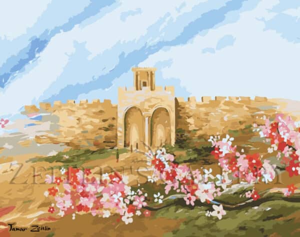 פריחה בירושלים - ערכת צביעה לפי מספר