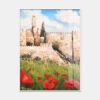 ⁦מגדל דוד וכלניות - נייר אמנות ממוסגר⁩ – תמונה ⁦3⁩