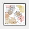 ⁦ציור קפה וחברה - נייר אמנות ממוסגר⁩ – תמונה ⁦4⁩