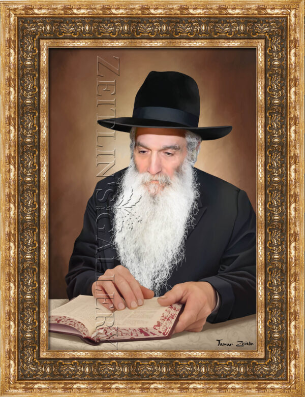 ⁦ציור רבי דוד אבוחצירא - הדפס קנבס⁩ – תמונה ⁦8⁩