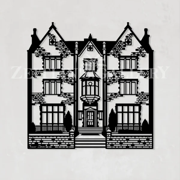 בית חבד 770 - תמונת מתכת - גלריית צייטלין - גלריית הציורים של תמר צייטלין